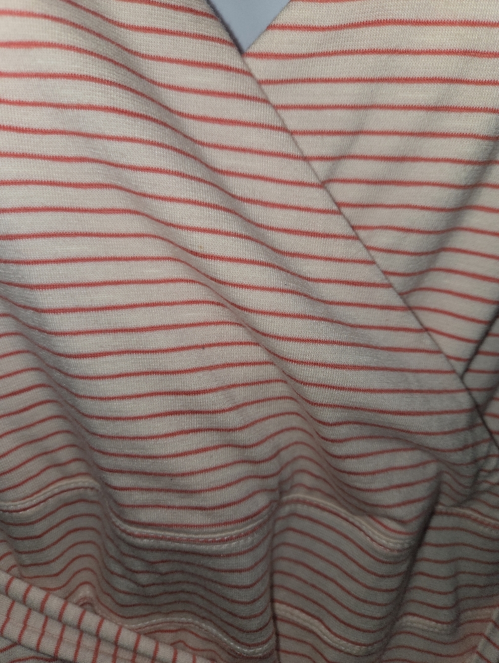 Toad & Co Dress Cue Wrap Organic Cotton Women XL Red Ivory Striped Coastal NWT - Picture 3 of 9